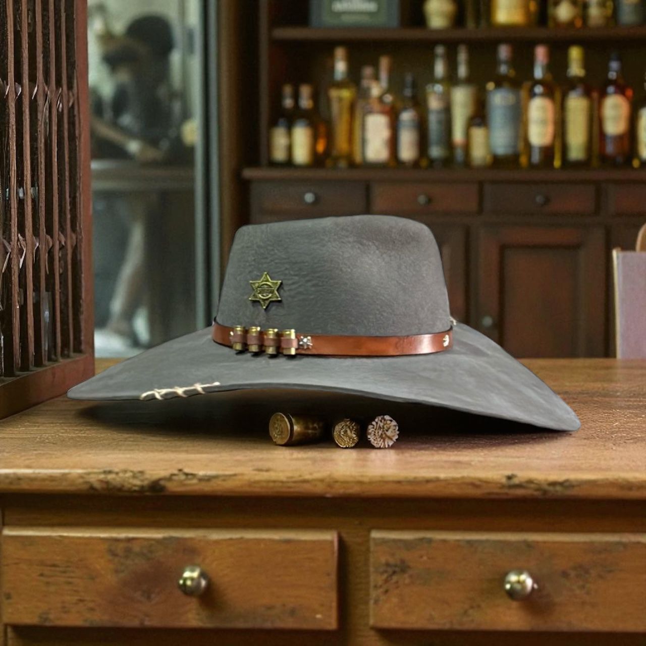 Chapéu 3 Cravos Casca de Bala Cinza