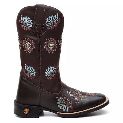 Bota Texana Feminina "Mandala Azul" - Esporatto