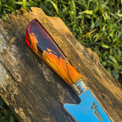Faca artesanal - Coleção Chama Eterna - Especial para Churrasco e Culinária